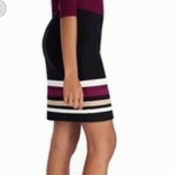 WHBM Colorblock Striped Pencil Skirt - Picture 2 of 5